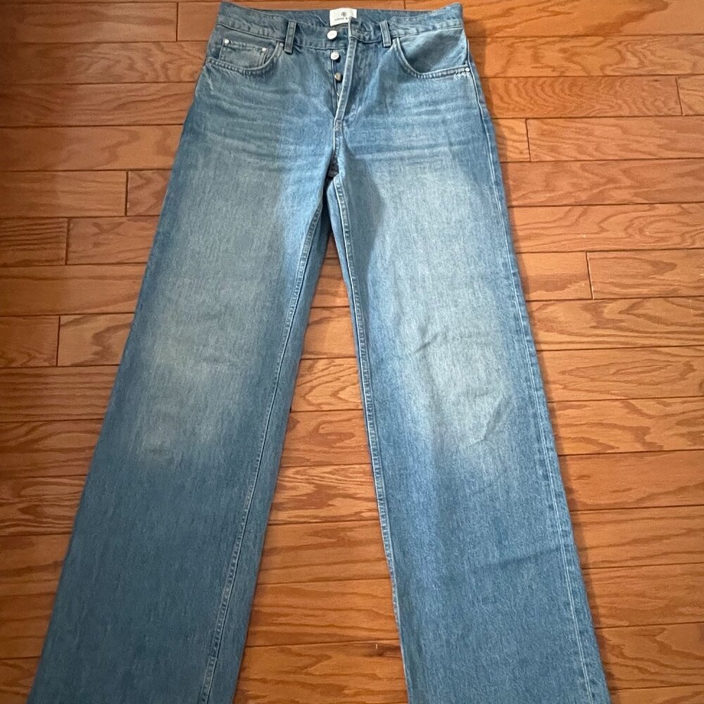 Anine Bing Chic Wide Leg Button-Up - Size 27